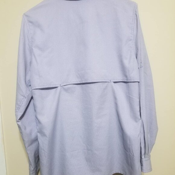 Cabela's Top, Plaid Shirt, Blue, White, Medium, Casual - Picture 2 of 6